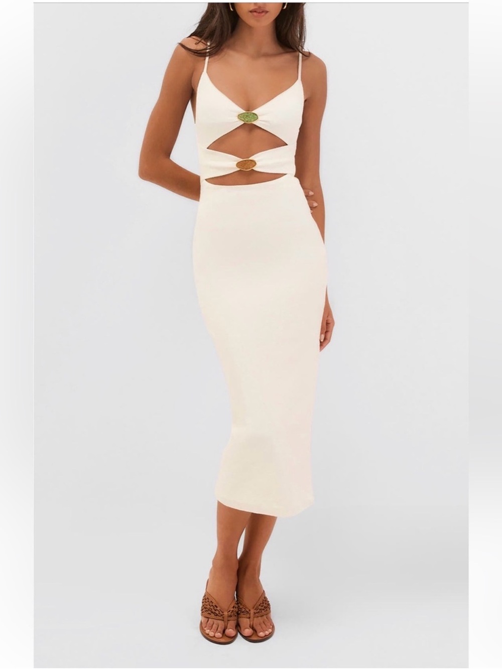 Vix Petra Cut Out Midi Dress